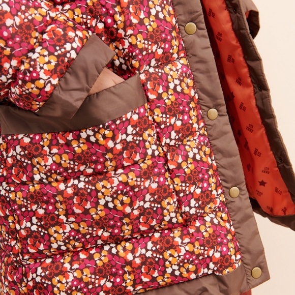 NWOT Anna Sui Pop-Pourri Posies Puffer Coat S Z150-7 - Picture 4 of 7